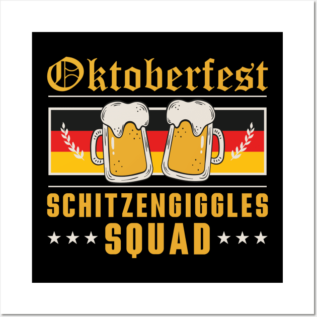 Oktoberfest Party Novelty Bavarian Drinking Squad Bier Wall Art by Rengaw Designs